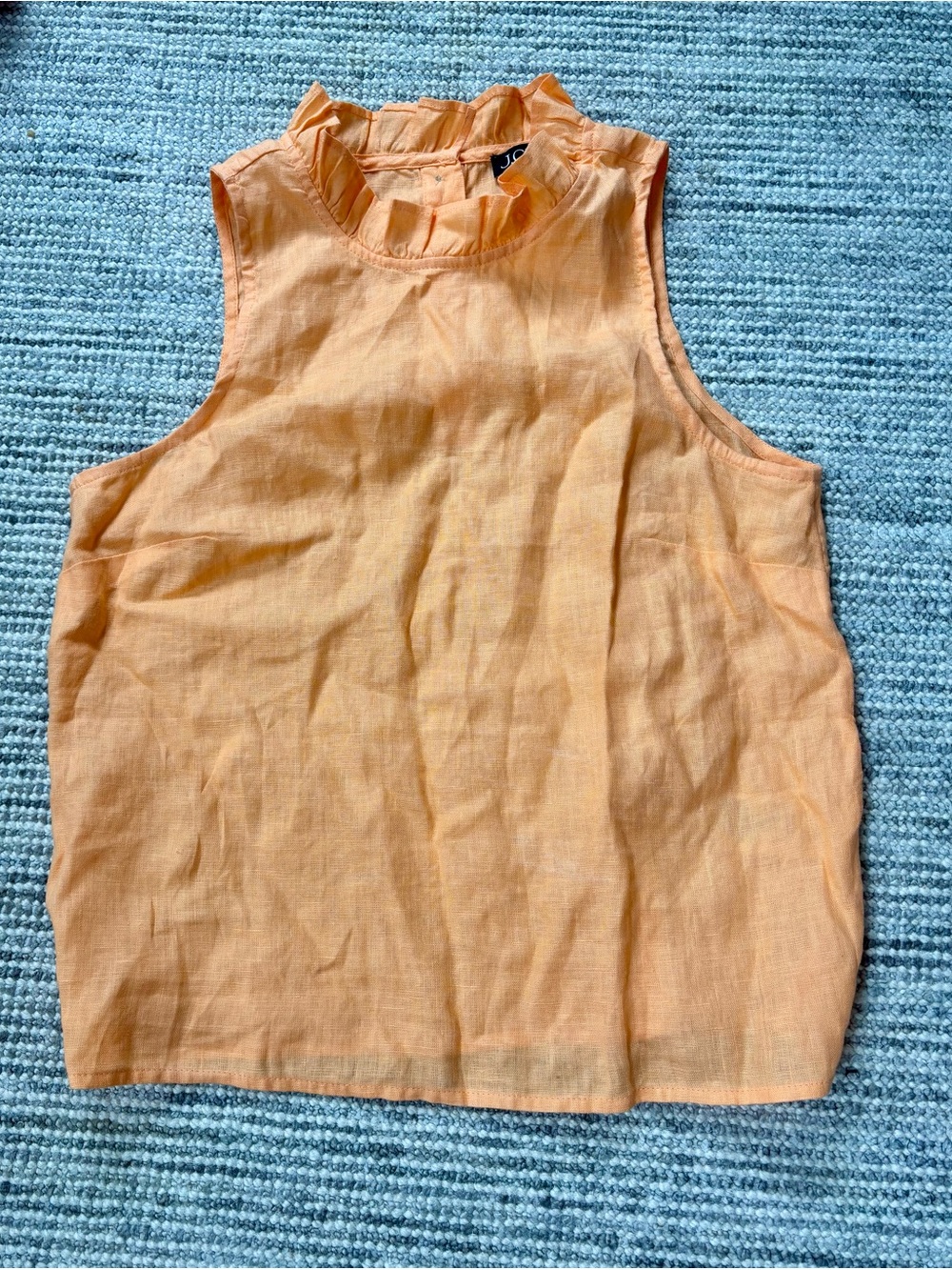 JCrew Sleeveless Ruffle Neck Top - XS